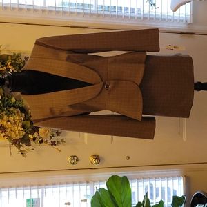 ANTONIO MELANI Elanora jacket Jordanna pencil skirt 2 pc suit Chestnut  …14 New